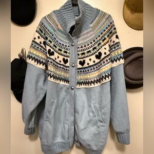 Free People Emily Sweatshirt Cardigan